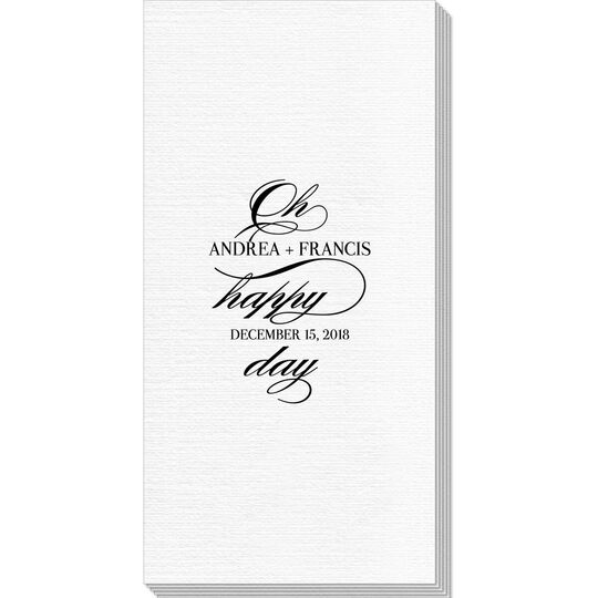 Romantic Oh Happy Day Deville Guest Towels